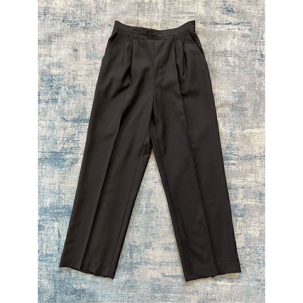 Arthur Chapnik Black Pleated Front Dress Pants Size 10